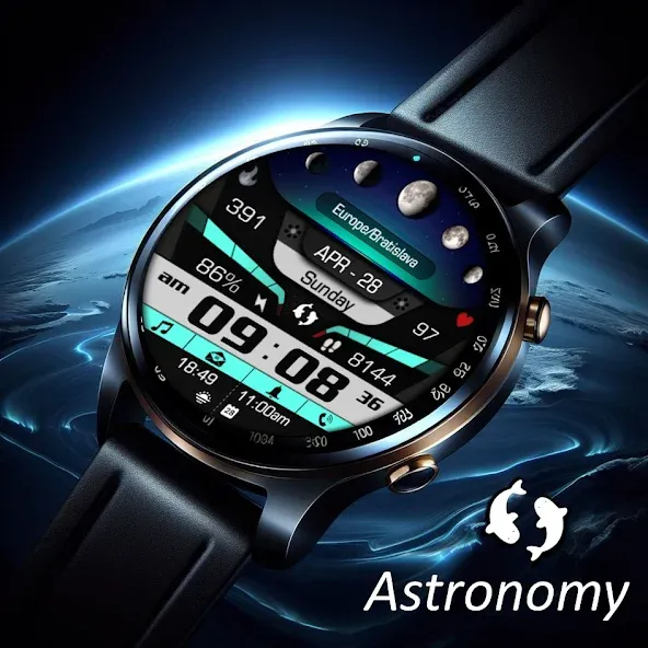 Astronomy Moon Galaxy Watch 73 screenshot 3