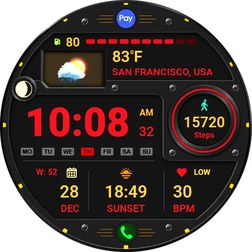 WFP 125 Digital watch face screenshot 36