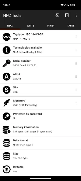 NFC Tools screenshot 1
