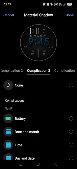 Material Shadow WatchFace 2026 screenshot 4
