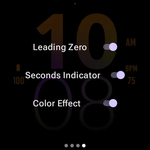 Orange Purple Large Watch Face screenshot 10