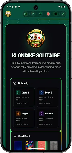Klondike Solitaire Offline screenshot 4