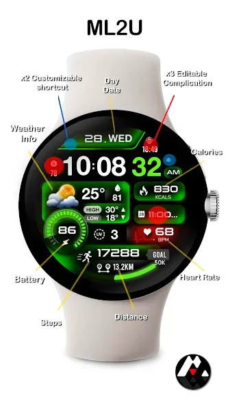 ML2U 261 Watch Face screenshot 2