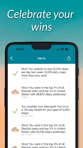 StepUp SCHRITTZÄHLER Pedometer screenshot 7