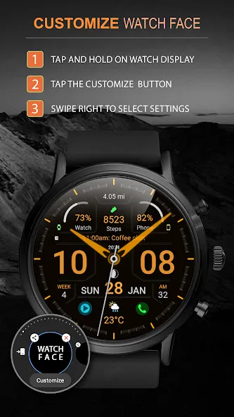 WFP 320 Hybrid watch face screenshot 4