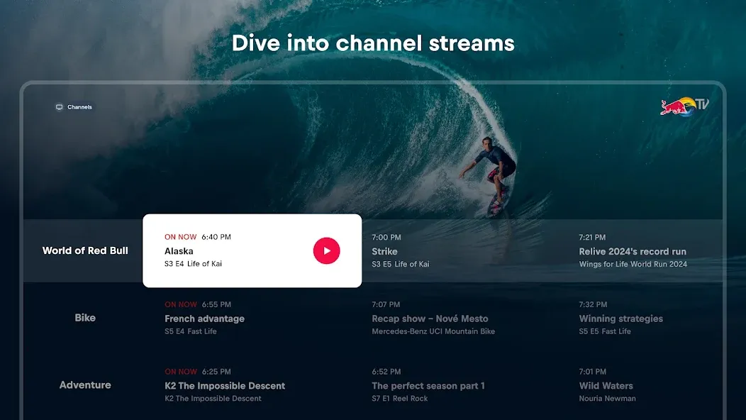 Red Bull TV: deportes en vivo screenshot 13