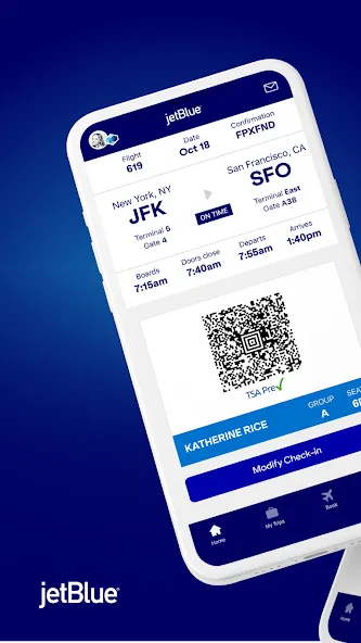 JetBlue screenshot 1