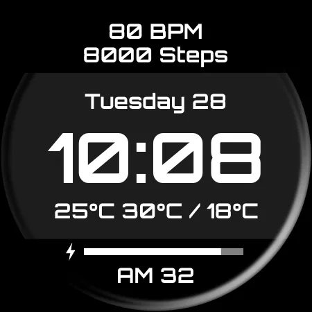 DADAM112: Digital Watch Face screenshot 26
