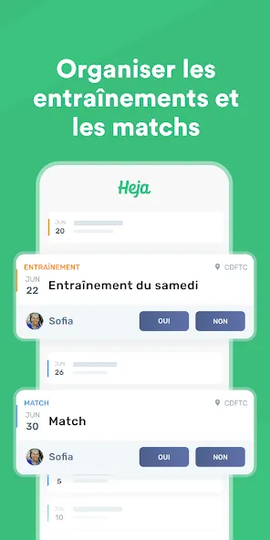 Communication équipe sportive screenshot 3