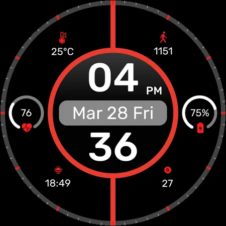 Clock Line Watch Face screenshot 11