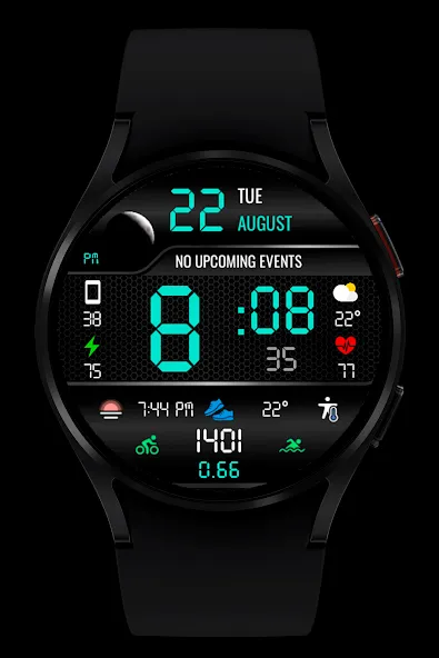 WR 007 Digital Watch Face screenshot 4