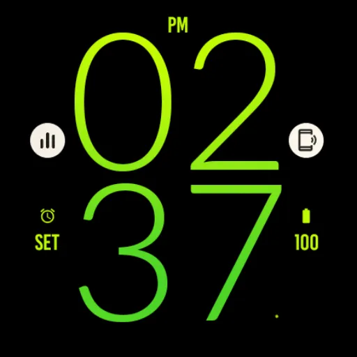 Green Lime Light Watch Face screenshot 5