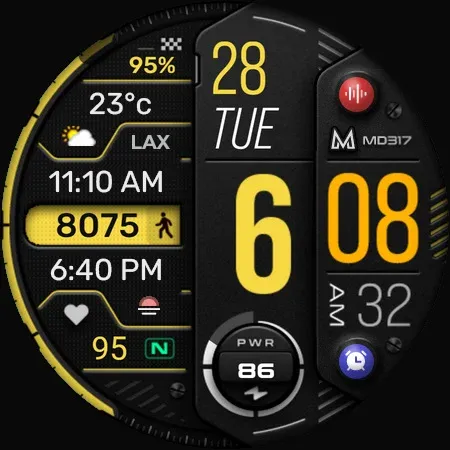 MD317 Digital Watch Face screenshot 14