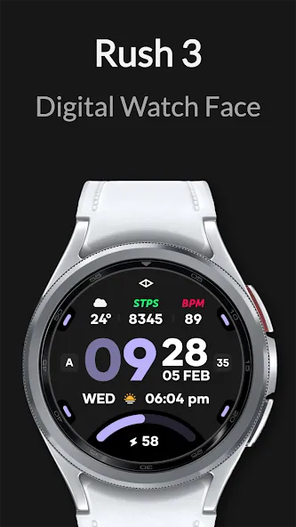 Rush 3: Digital Watch Face screenshot 7