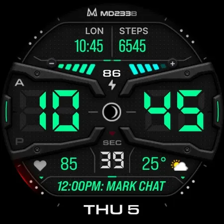 MD233B Digital watch face screenshot 38