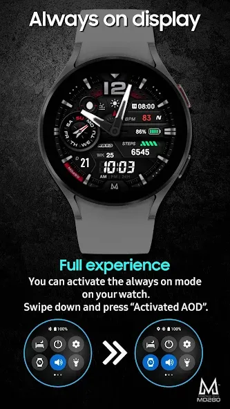 MD280 Analog watch face screenshot 7