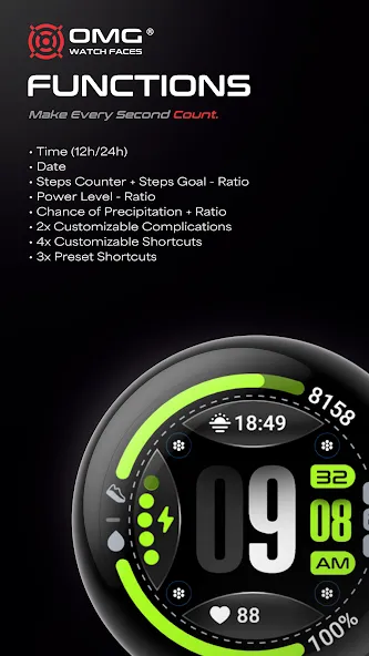 OMG 422 - Digital Watch Face screenshot 2