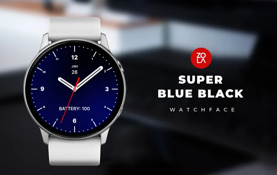 Super Blue Black Watch Face screenshot 1