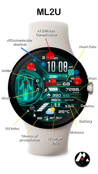 ML2U 259 Watch Face screenshot 2