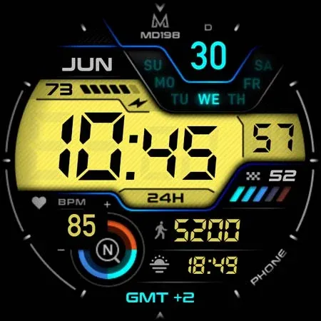 MD198: Digital watch face screenshot 8