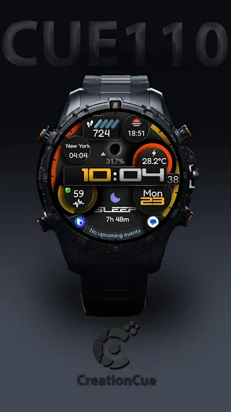 Digital Watch Face CUE110 screenshot 1