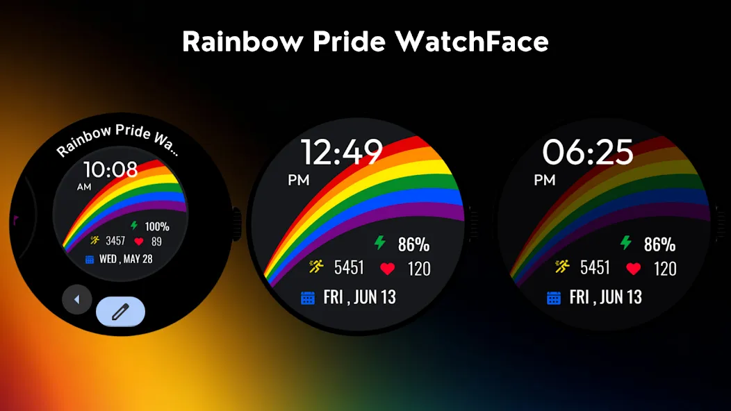 Rainbow Pride Watch Face screenshot 3