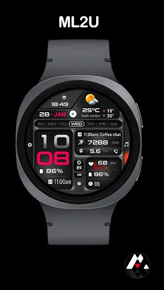 ML2U 380 Tactical Watch Face screenshot 5