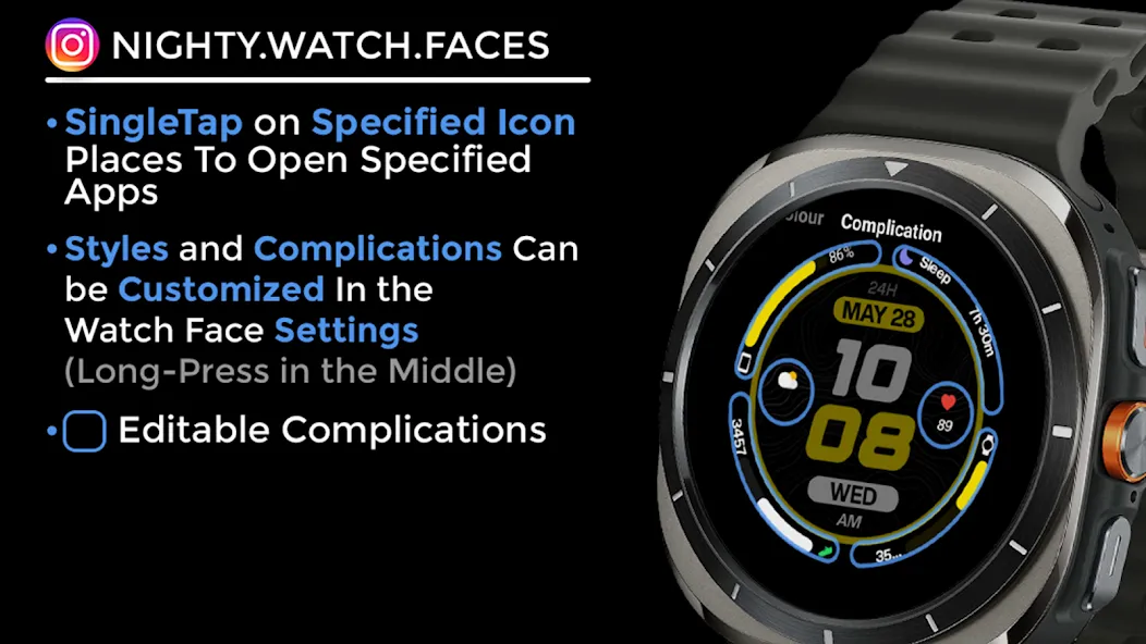 Night 96 - watch face screenshot 13