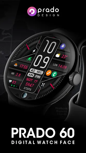 PRADO 60 Digital Watch Face screenshot 1