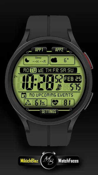 Digital Watch face MB397 screenshot 1