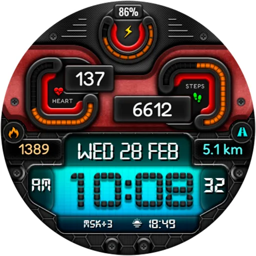 Digital BUBAS URX17 Watch face screenshot 17