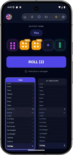 Neon Yahtzey Offline Edition screenshot 13