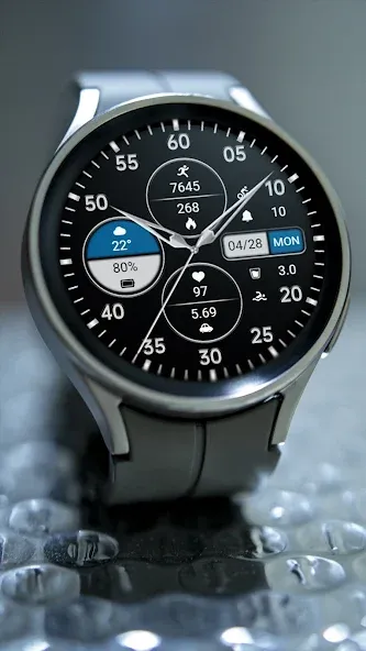 Business Grey Blue ZKin Watch screenshot 4