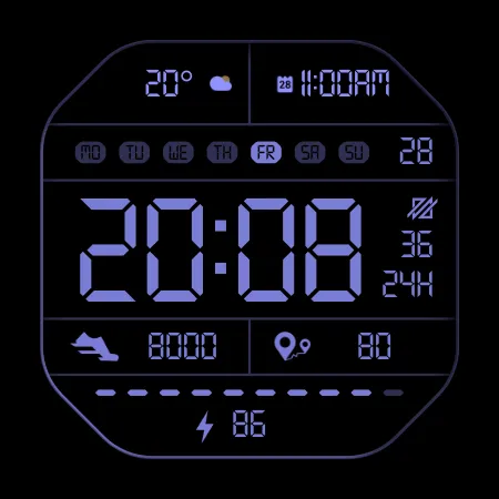 DADAM41: Retro LCD Watch Face screenshot 23