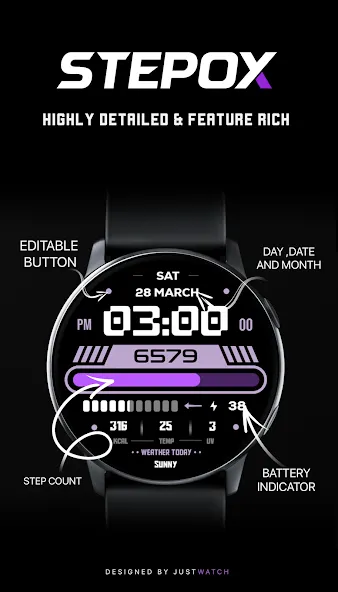 Stepox WatchFace screenshot 4