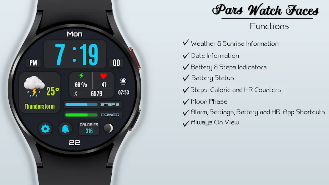 Bella Digital Watch Face screenshot 5