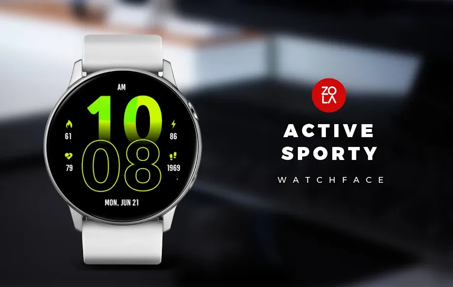 Active Sporty Watch Face screenshot 1