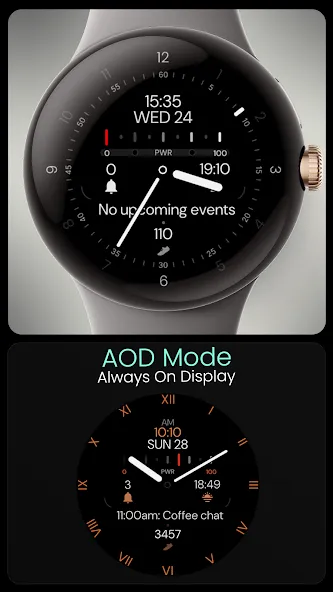 Minimal Black v32 Watch Face screenshot 7