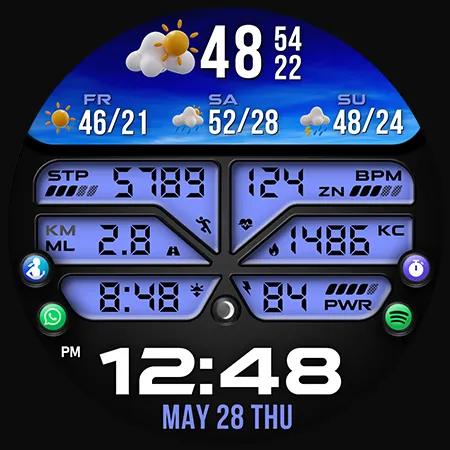 PER46 Digital Watch Face screenshot 44