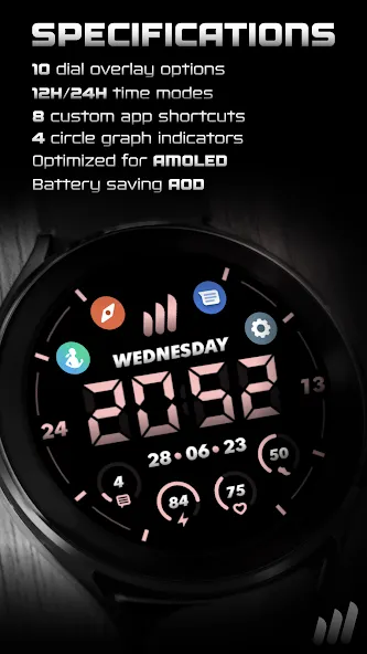 NW Digital Wear OS Watch Face screenshot 3