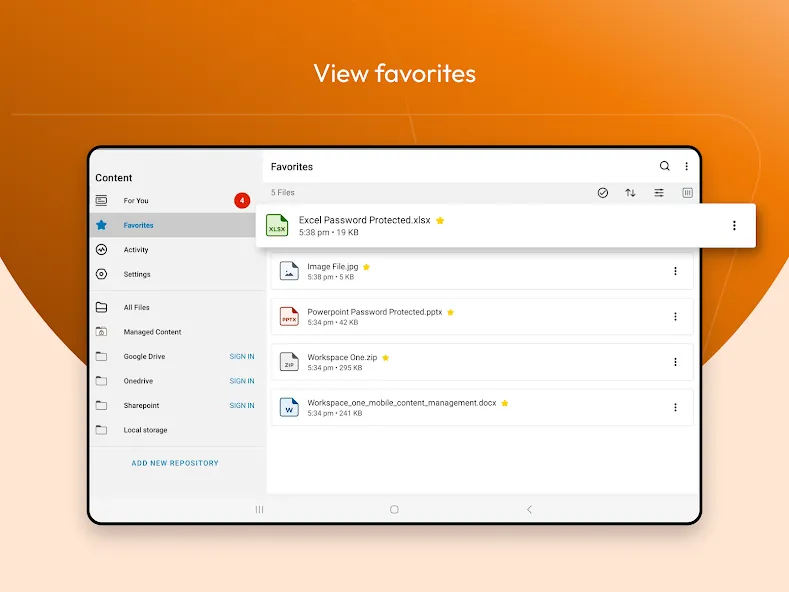 Content - Workspace ONE screenshot 13