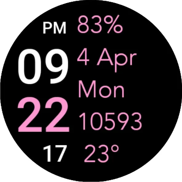 Five Big Text Watch Face screenshot 37