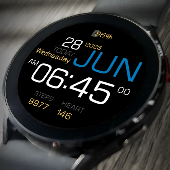 Key090 Digital Watch Face screenshot 1