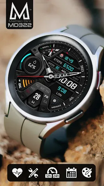 MD322 Analog watch face screenshot 3