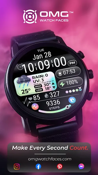 Weather Watch Face - OMG 101 screenshot 4