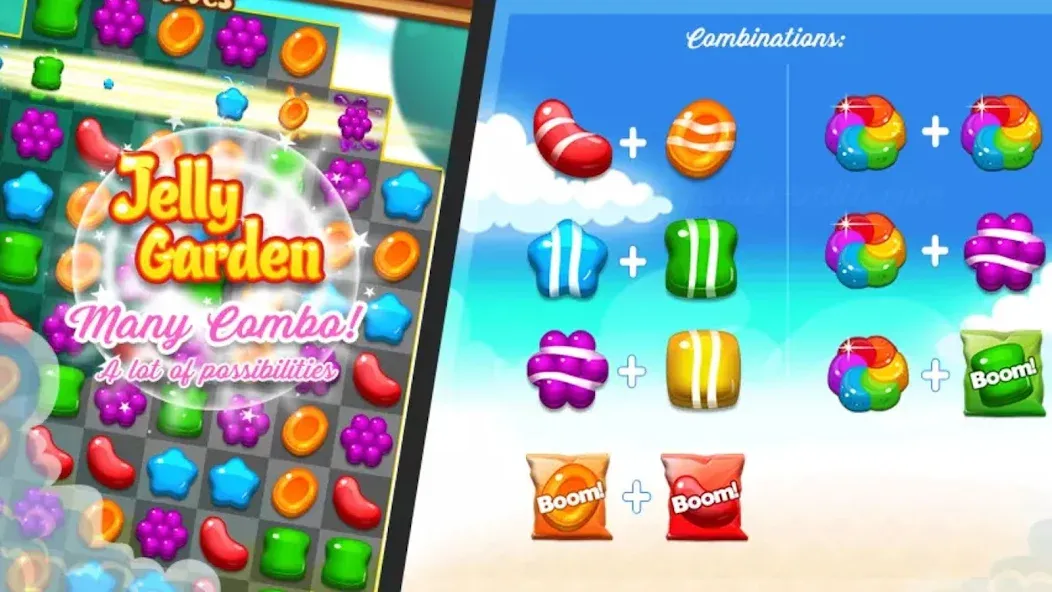 Jelly Crush Garden: Match 3 screenshot 1