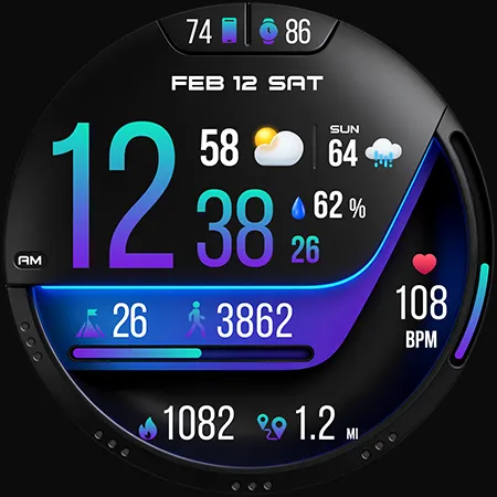 PER76 Digital Watch Face screenshot 41