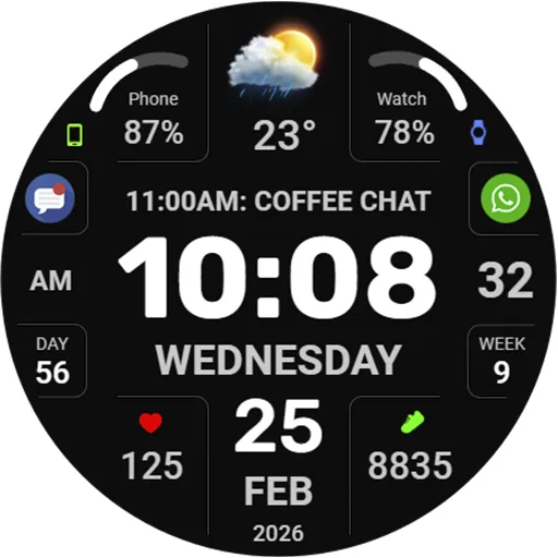 WFP 346 Digital watch face screenshot 41
