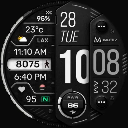 MD317 Digital Watch Face screenshot 9