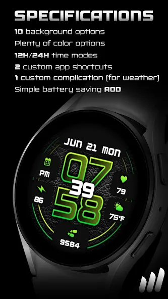 NW Ace Pro Wear OS Watch Face screenshot 3